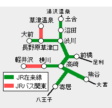 ググっとぐんMaaSウエスト有効区間図