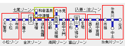 首都圏往復フリーきっぷ出発エリア図