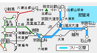 京阪大津線路線図