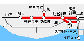 神戸高速鉄道路線図
