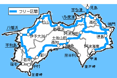 JR四国路線図