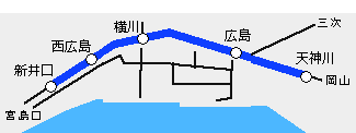 広島シティカジュアルきっぷフリーエリア図