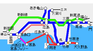 ミタイケン広島ぐるりんパス有効区間図